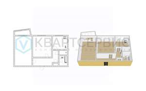 2-к квартира, вторичка, 52м2, 7/9 этаж