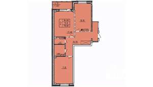 2-к квартира, вторичка, 76м2, 9/10 этаж