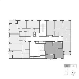 1-к квартира, вторичка, 40м2, 9/15 этаж