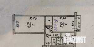 2-к квартира, вторичка, 48м2, 5/5 этаж