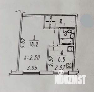 1-к квартира, вторичка, 31м2, 1/5 этаж