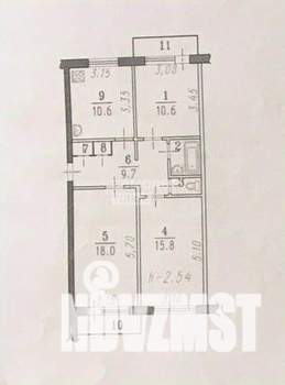 3-к квартира, вторичка, 70м2, 5/5 этаж
