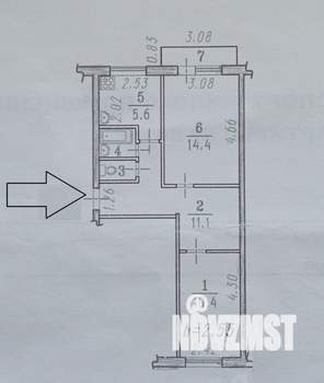 2-к квартира, вторичка, 45м2, 5/5 этаж