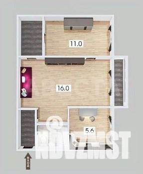 2-к квартира, вторичка, 42м2, 2/3 этаж