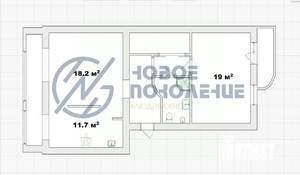2-к квартира, вторичка, 75м2, 9/9 этаж