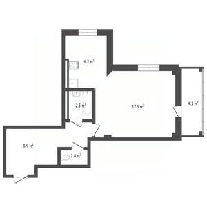 1-к квартира, вторичка, 37м2, 4/16 этаж
