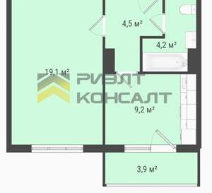 1-к квартира, вторичка, 39м2, 4/10 этаж