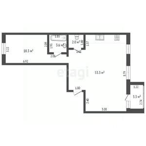 3-к квартира, вторичка, 77м2, 6/15 этаж