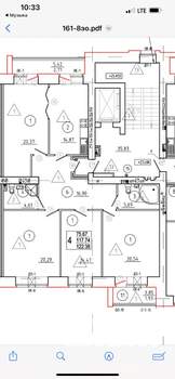 4-к квартира, вторичка, 122м2, 8/8 этаж