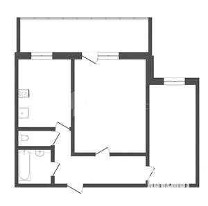 2-к квартира, вторичка, 53м2, 1/5 этаж