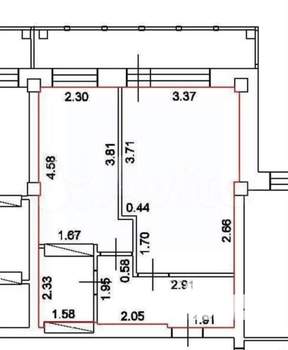 1-к квартира, вторичка, 38м2, 11/18 этаж