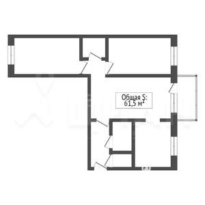 3-к квартира, вторичка, 62м2, 4/5 этаж