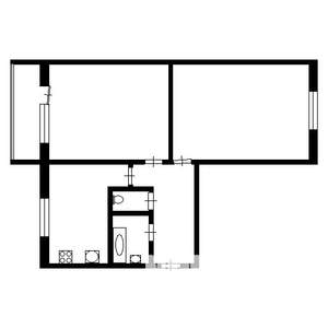 2-к квартира, вторичка, 49м2, 5/5 этаж