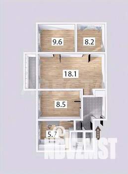 4-к квартира, вторичка, 60м2, 4/5 этаж