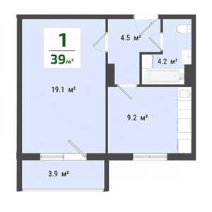 1-к квартира, вторичка, 37м2, 7/10 этаж