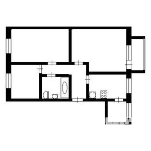 3-к квартира, вторичка, 63м2, 2/9 этаж