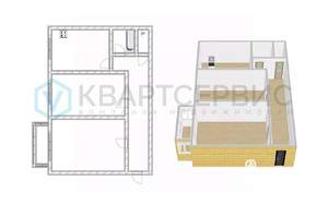 2-к квартира, вторичка, 58м2, 4/4 этаж
