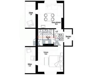 1-к квартира, строящийся дом, 60м2, 1/16 этаж