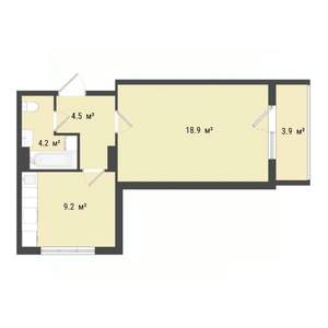 1-к квартира, строящийся дом, 37м2, 8/10 этаж