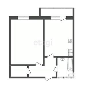 1-к квартира, вторичка, 39м2, 1/17 этаж