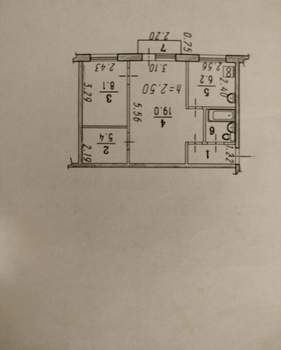 3-к квартира, вторичка, 45м2, 4/5 этаж