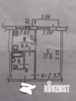 1-к квартира, вторичка, 33м2, 9/9 этаж