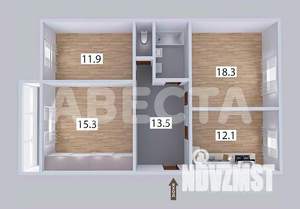 3-к квартира, вторичка, 81м2, 10/10 этаж