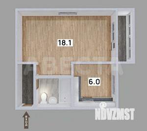1-к квартира, вторичка, 30м2, 3/5 этаж