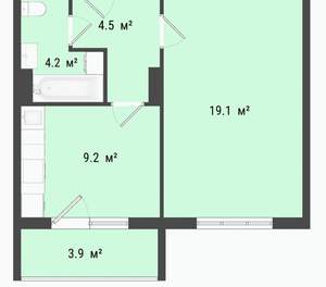 1-к квартира, вторичка, 37м2, 7/11 этаж