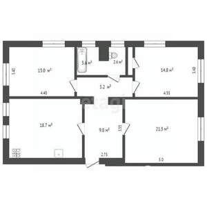 3-к квартира, вторичка, 92м2, 3/4 этаж