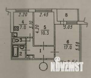 2-к квартира, вторичка, 43м2, 2/9 этаж