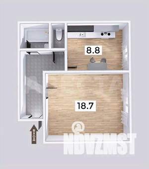 1-к квартира, вторичка, 38м2, 1/12 этаж