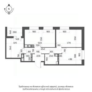 3-к квартира, вторичка, 75м2, 9/9 этаж