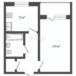 1-к квартира, вторичка, 36м2, 5/5 этаж