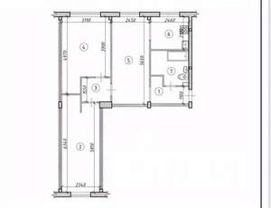 3-к квартира, вторичка, 58м2, 1/5 этаж
