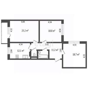3-к квартира, вторичка, 93м2, 8/10 этаж