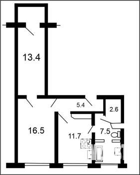 3-к квартира, вторичка, 64м2, 6/9 этаж