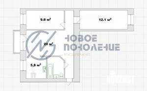 3-к квартира, вторичка, 54м2, 5/5 этаж