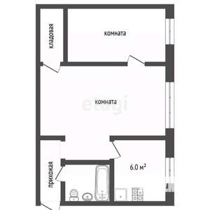 2-к квартира, вторичка, 49м2, 5/5 этаж