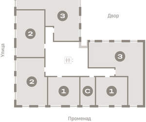 3-к квартира, вторичка, 96м2, 5/9 этаж