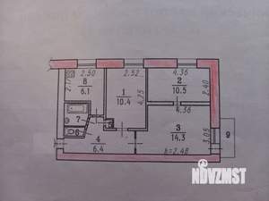 3-к квартира, вторичка, 51м2, 5/5 этаж