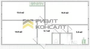 3-к квартира, вторичка, 62м2, 1/5 этаж