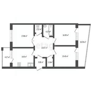 3-к квартира, вторичка, 88м2, 4/12 этаж