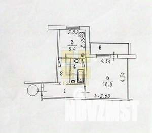 1-к квартира, вторичка, 40м2, 1/10 этаж
