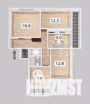 4-к квартира, вторичка, 80м2, 4/16 этаж