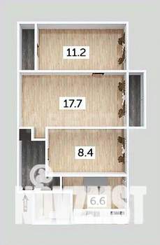 3-к квартира, вторичка, 55м2, 4/5 этаж
