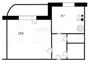 1-к квартира, вторичка, 37м2, 1/10 этаж
