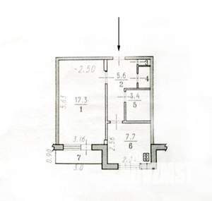 1-к квартира, вторичка, 36м2, 3/5 этаж