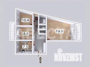3-к квартира, вторичка, 65м2, 4/5 этаж