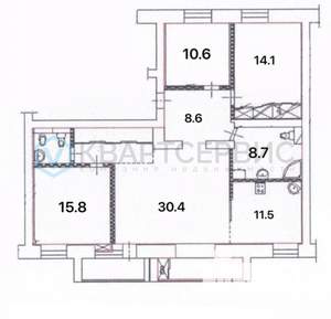 4-к квартира, вторичка, 112м2, 2/5 этаж